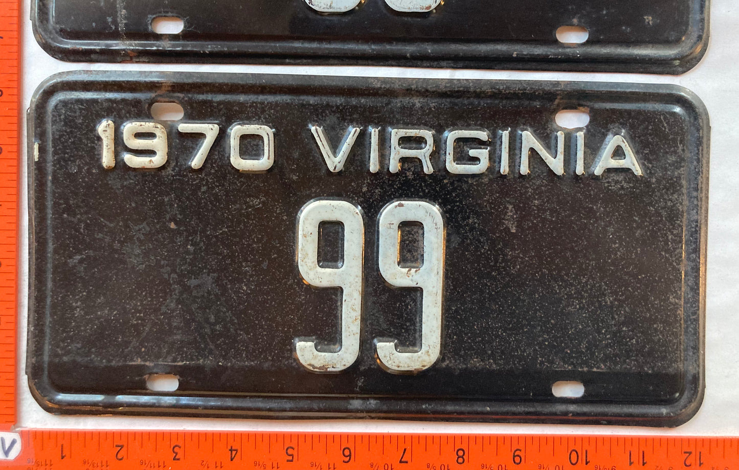 1970 Virginia #99 Passenger License Plate (Pair)