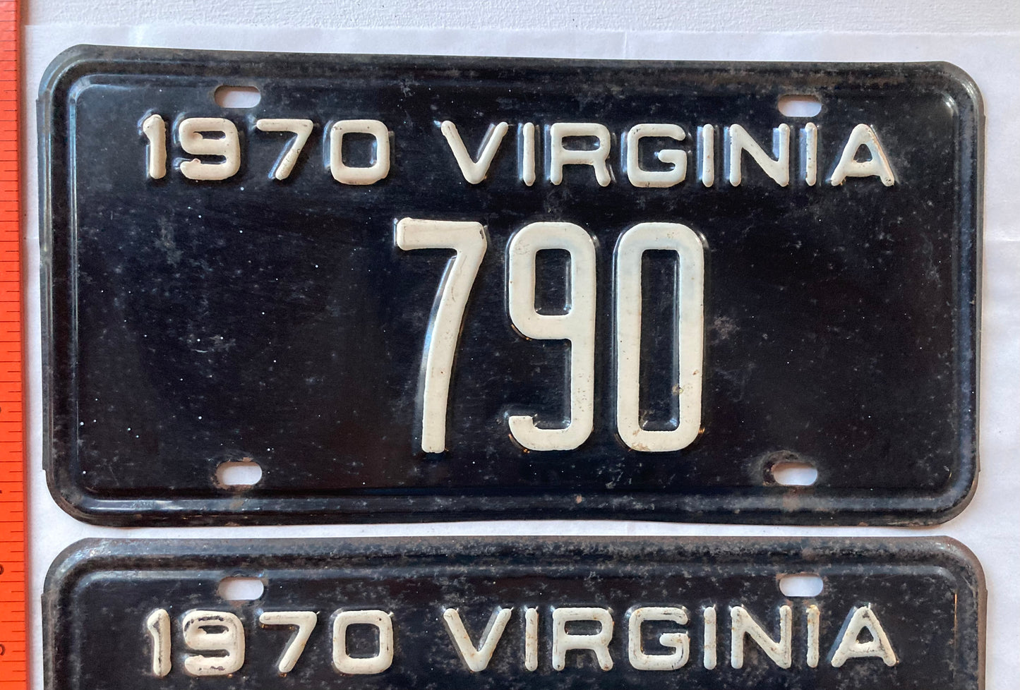 1970 Virginia #790 Passenger License Plate (Pair)