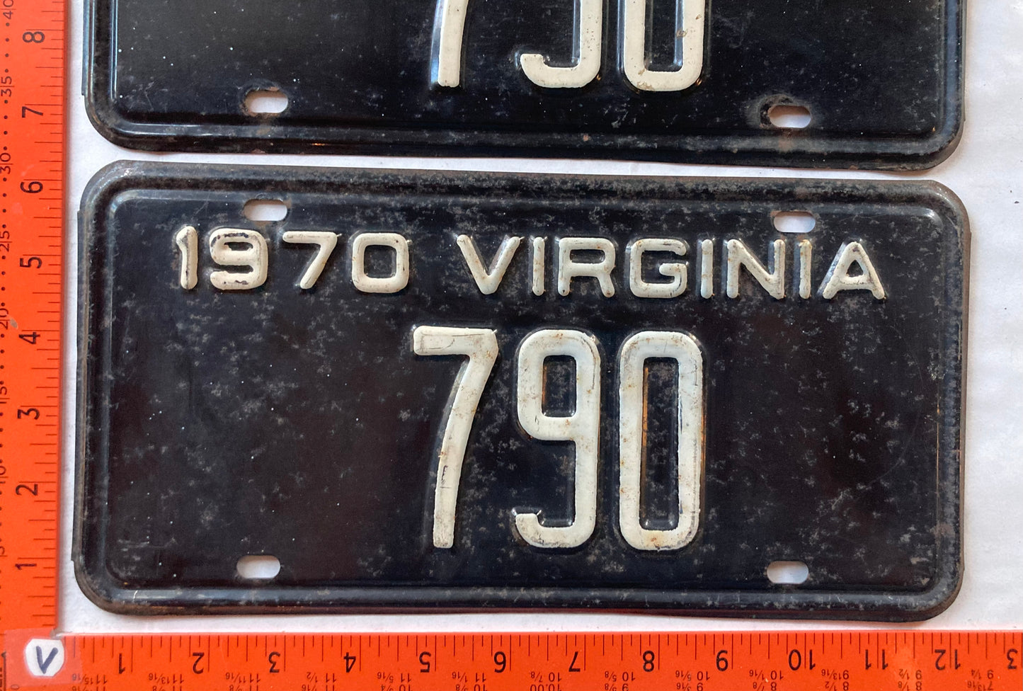 1970 Virginia #790 Passenger License Plate (Pair)