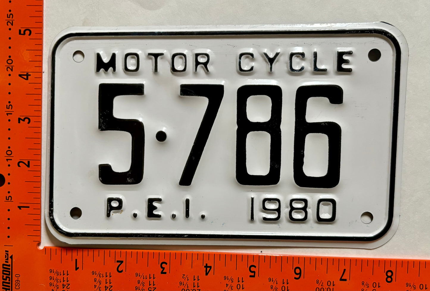 1980 Prince Edward Island #5-786 Motorcycle License Plate
