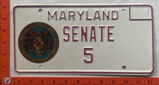 1976 Maryland #5 Senate License Plate