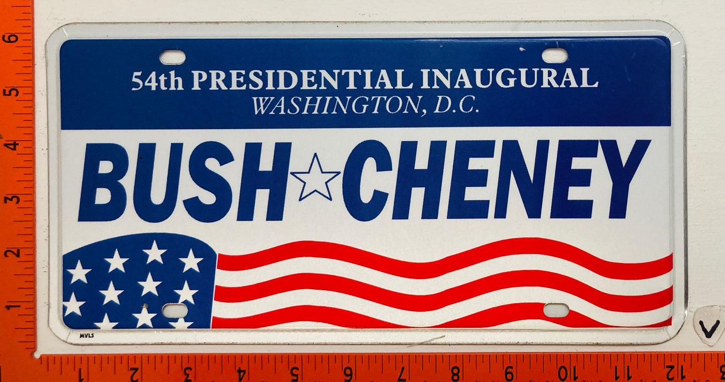 2001 Washington, DC #Bush Cheney Booster Presidential Inaugural License Plate