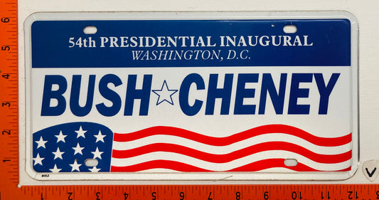 2001 Washington, DC #Bush Cheney Booster Presidential Inaugural License Plate