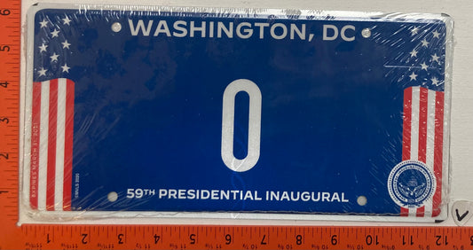 2021 Washington, DC #O Presidential Inaugural Passenger License Plate