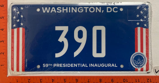 2021 Washington, DC #390 Presidential Inaugural Passenger License Plate