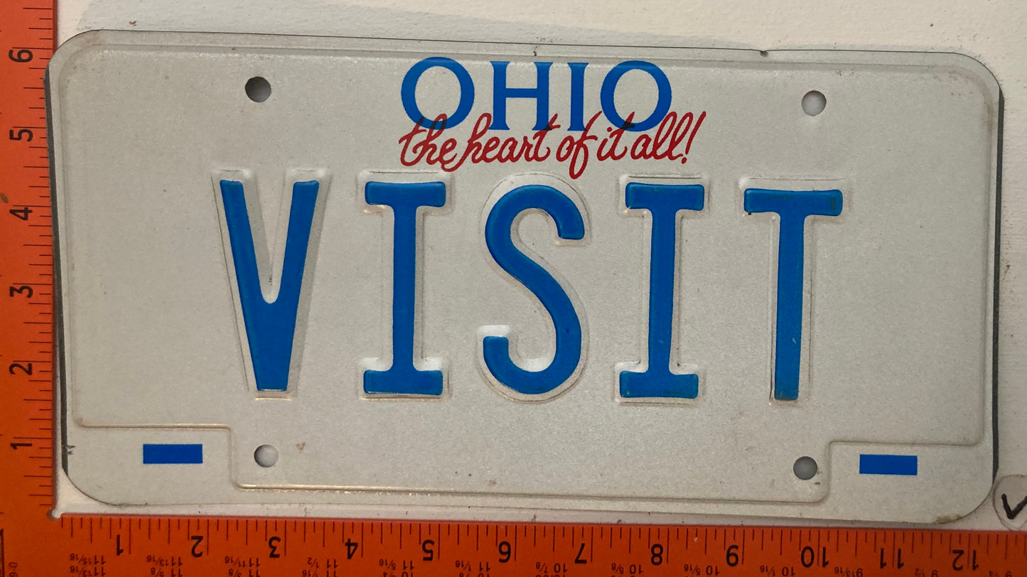 Undated Ohio #VISIT Passenger Sample License Plate