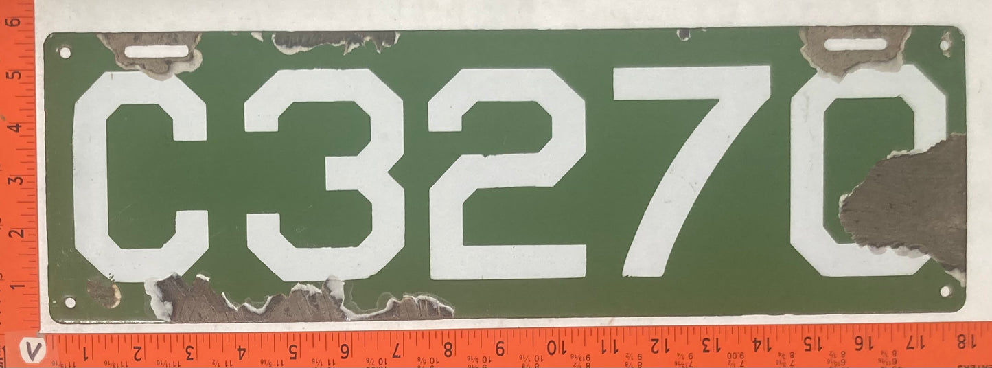 1912 Connecticut #C3270 Passenger License Plate