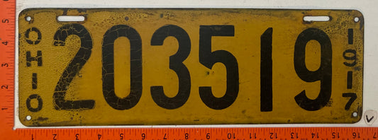 1917 Ohio #203519 Passenger License Plate