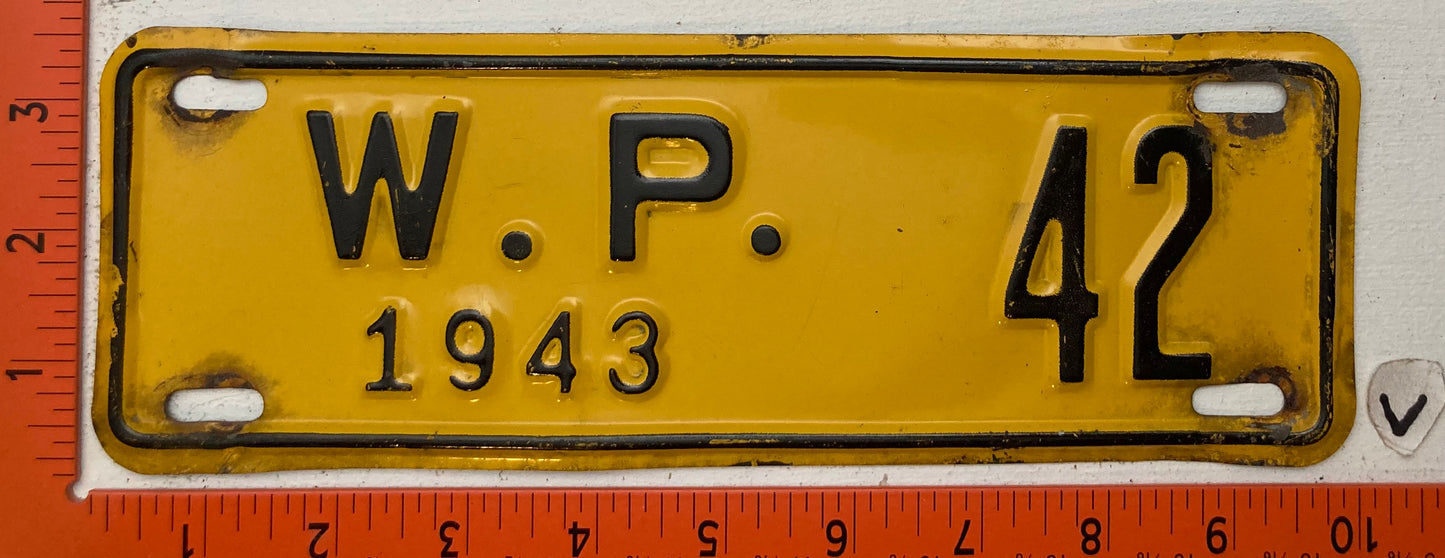 1943 U.S. Military Academy, West Point #42 License Plate