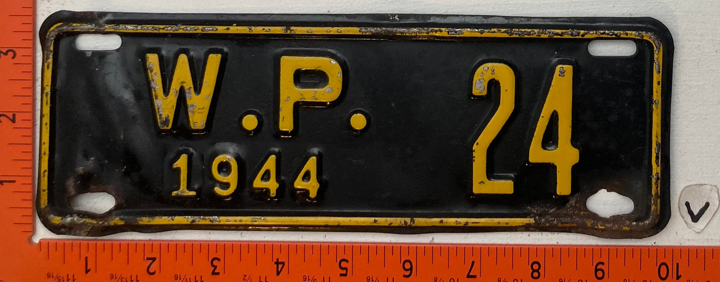 1944 U.S. Military Academy, West Point #24 License Plate