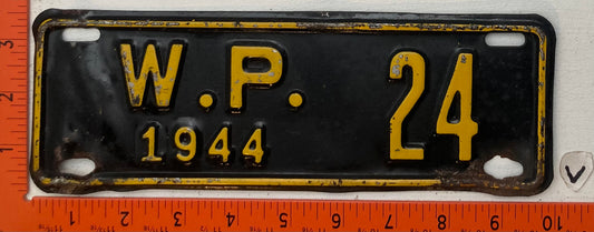 1944 U.S. Military Academy, West Point #24 License Plate