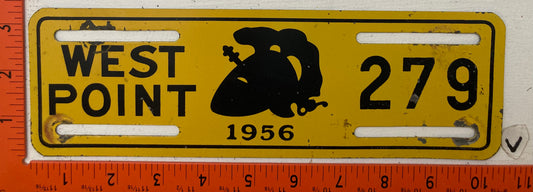 1956 U.S. Military Academy, West Point #279 License Plate