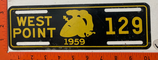 1959 U.S. Military Academy, West Point #129 License Plate