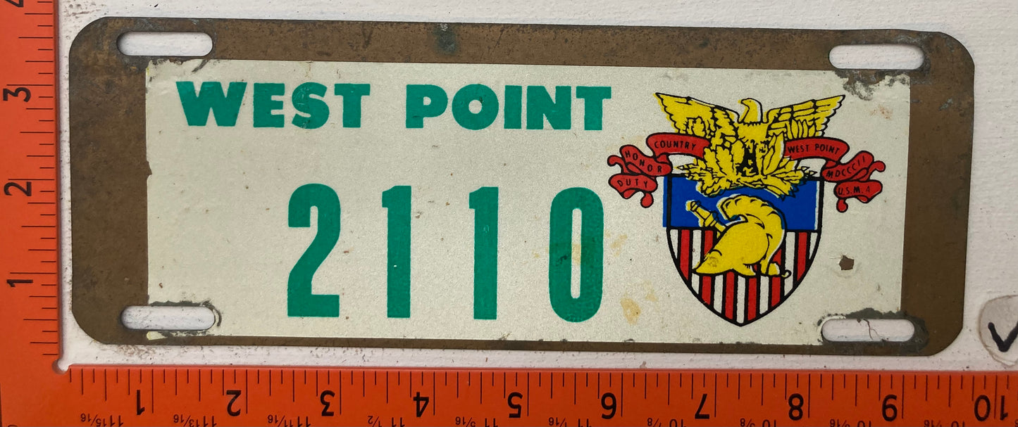 Undated U.S. Military Academy, West Point #650 License Plate