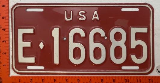 1962-1965 U.S. Forces Germany #E-16685 License Plate