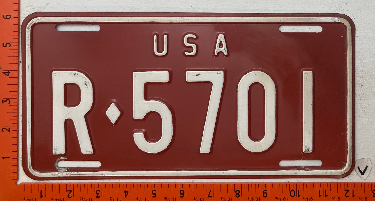 1962-1965 U.S. Forces Germany #R-5701 License Plate