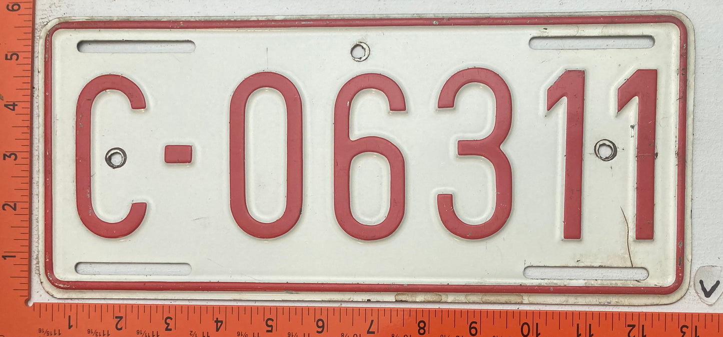 Undated U.S. Forces Italy #C-06311 License Plate