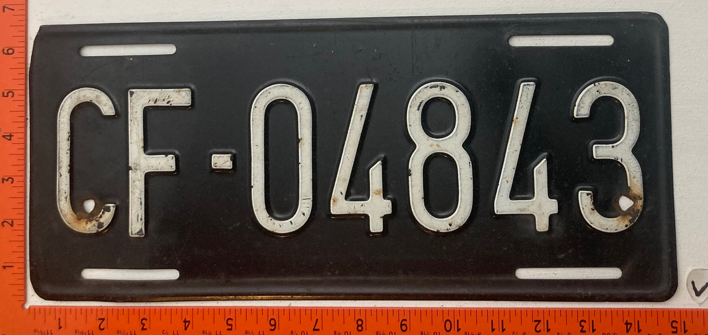 Undated U.S. Forces France #CF-04843 License Plate