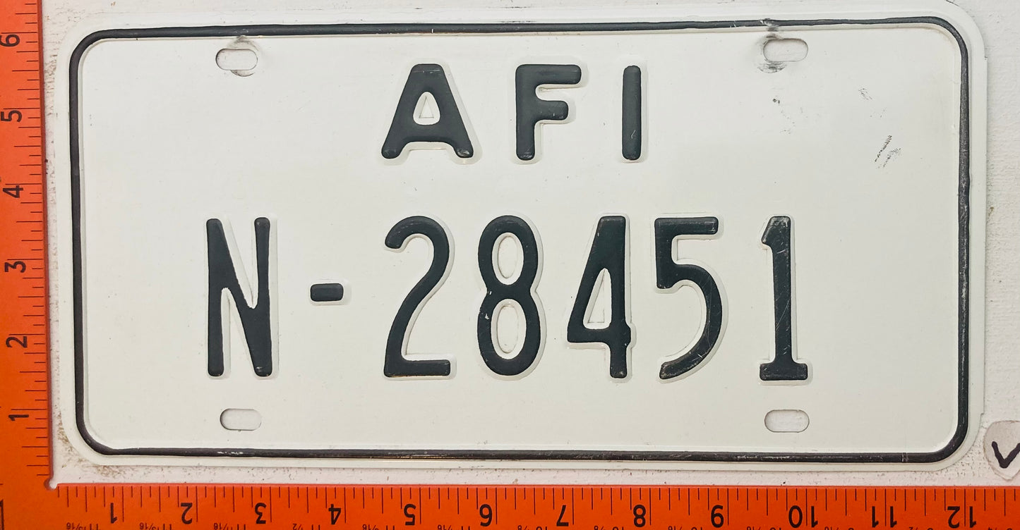 Undated Allied Forces Italy #N-28451 License Plate