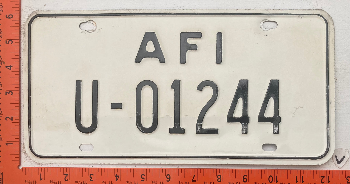 Undated Allied Forces Italy #U-01244 License Plate