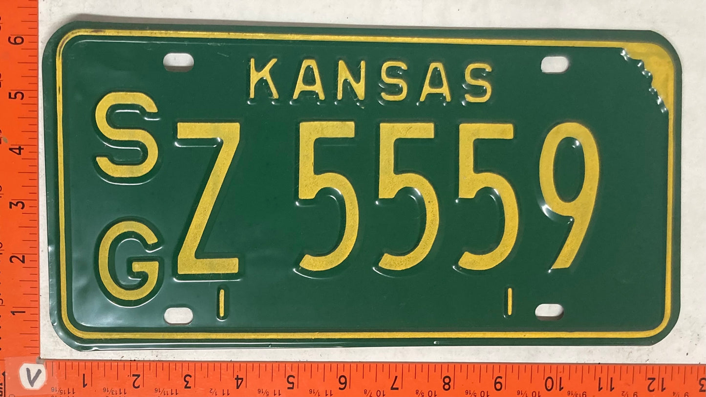 Undated Kansas #S/G Z 5559 Passenger License Plate