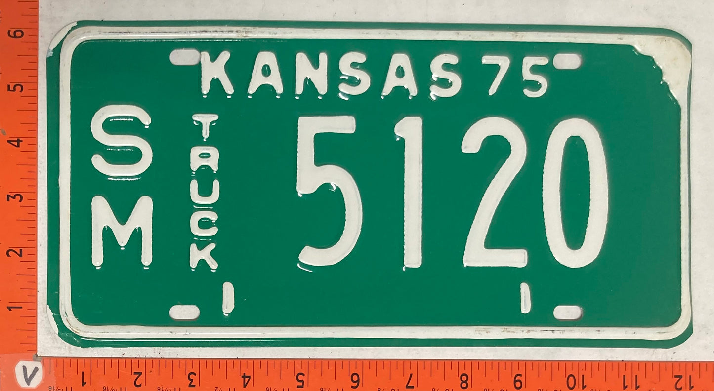 1975 Kansas #S/M 5120 Truck License Plate