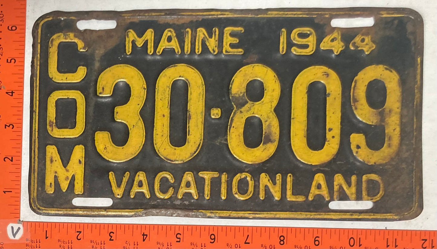 1944 Maine #30-809 Commercial License Plate