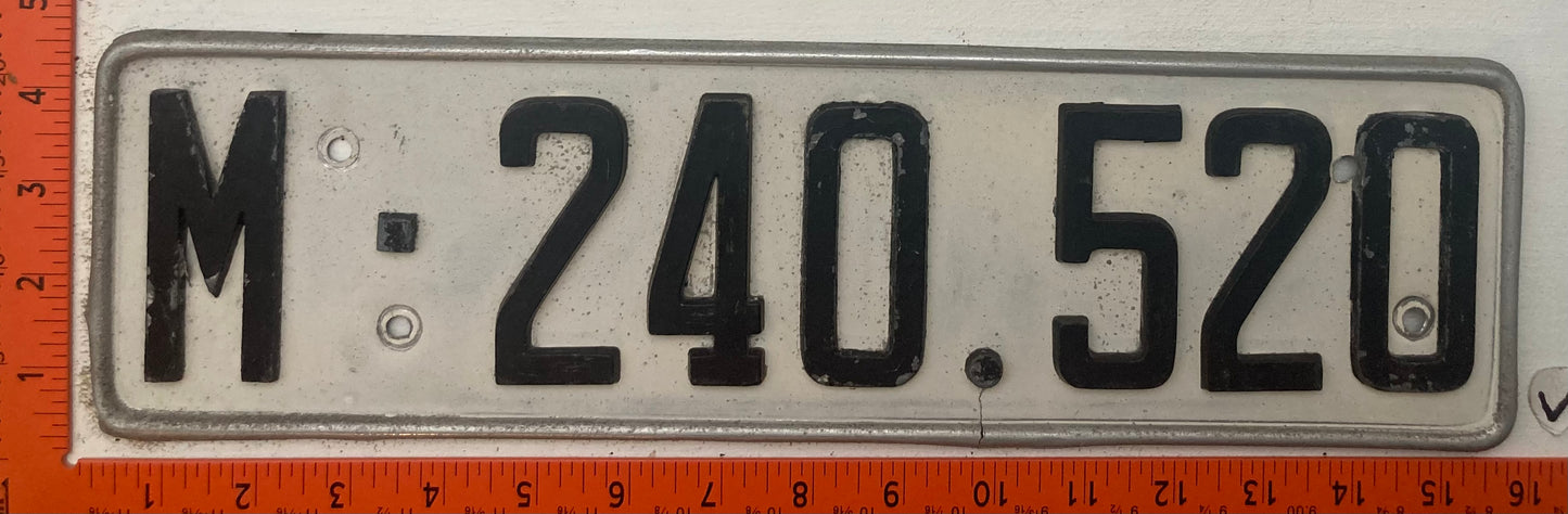 Undated U.S. Forces Spain #M240 520 License Plate