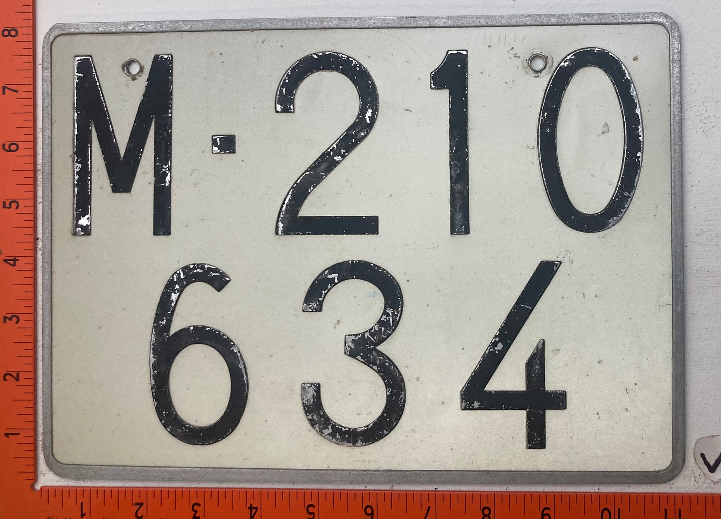 Undated U.S. Forces Spain #M-210 634 License Plate