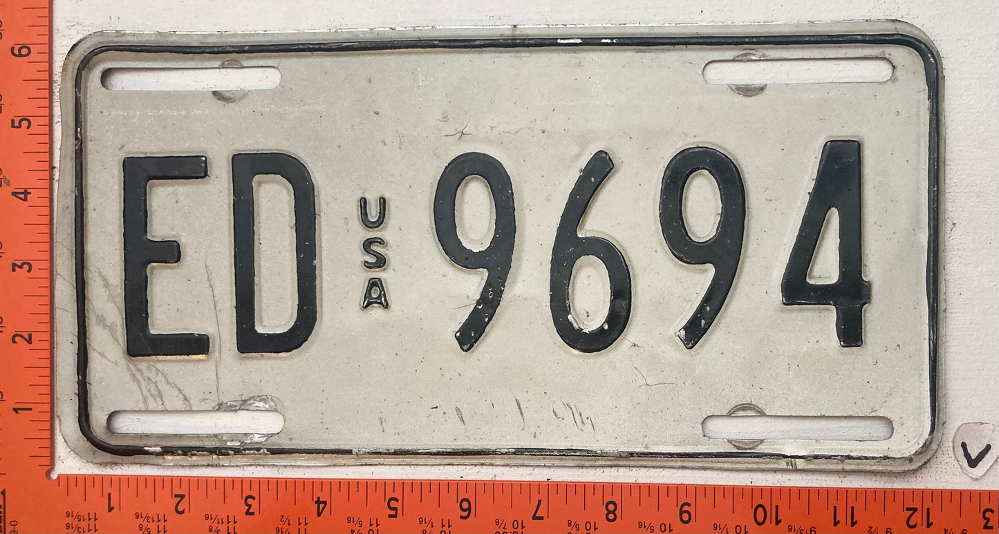 Undated U.S. Forces Germany #ED 9694 License Plate