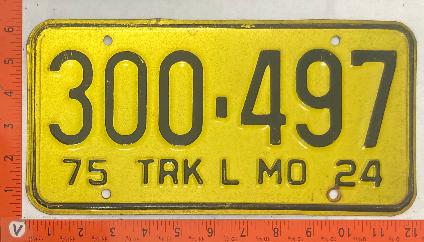 1975 Missouri #300-497 Truck License Plate