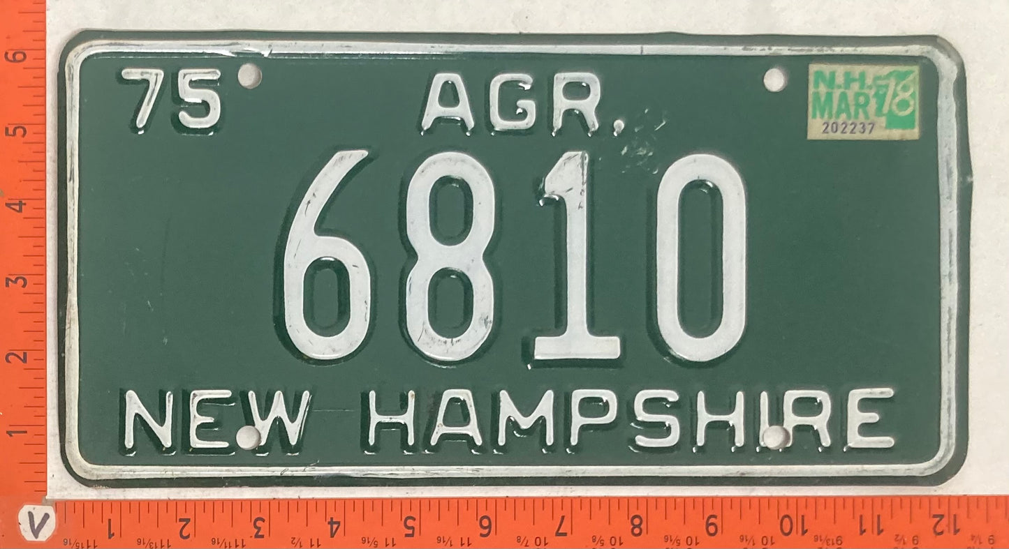 1978 New Hampshire #6810 Agriculture License Plate