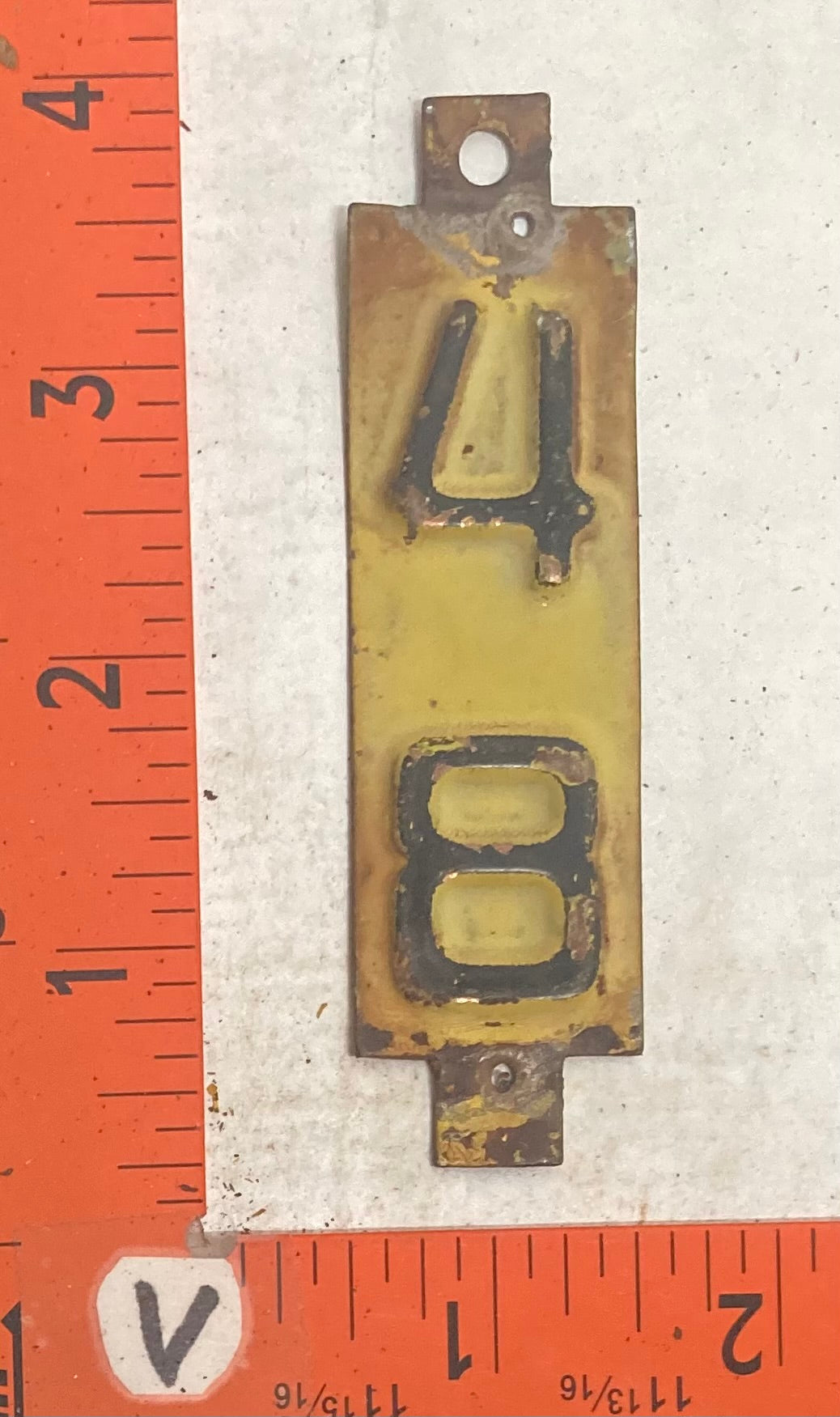 1948 Wisconsin Passenger License Plate Metal Tab