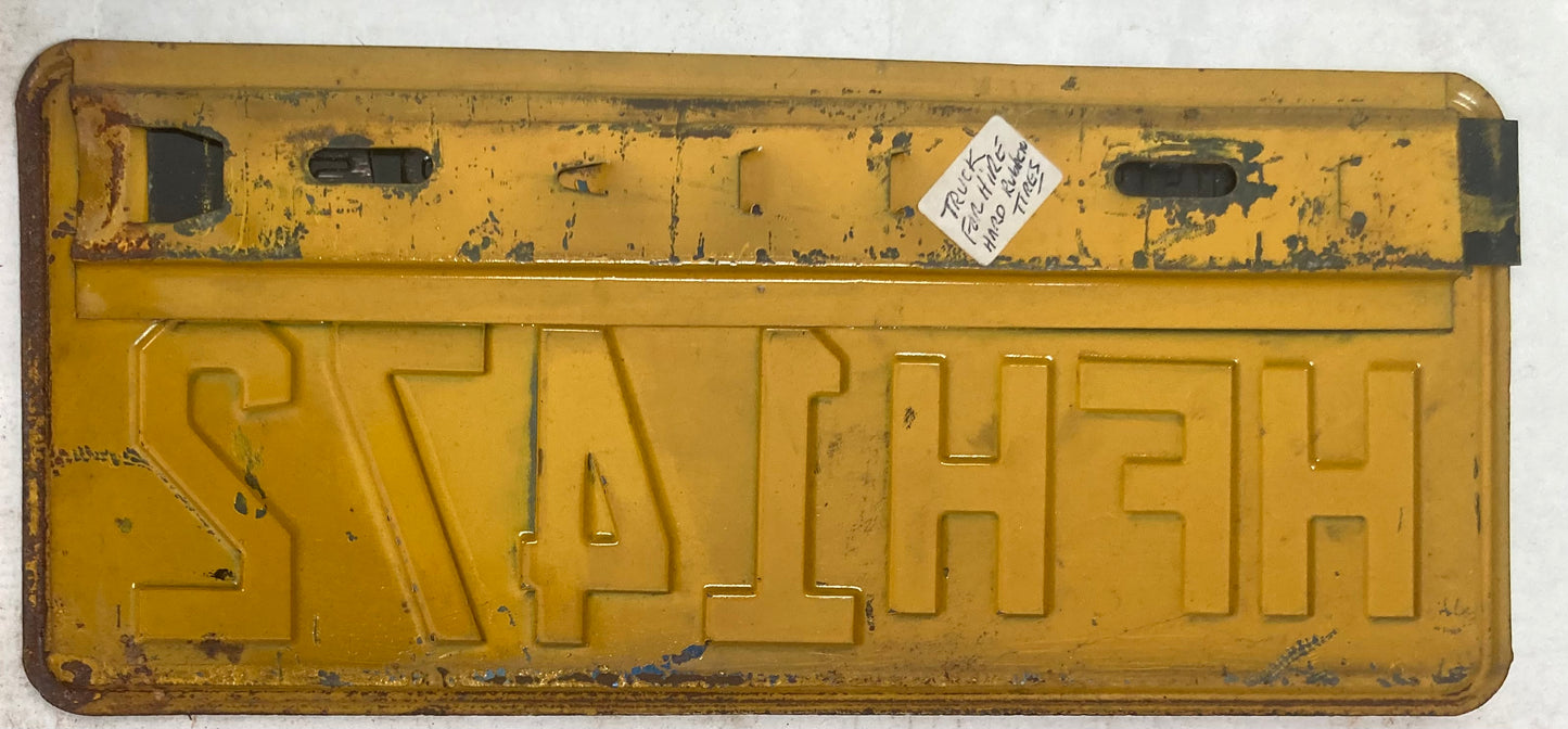 1935 Florida #HFH1472 Truck for Hire License Plate (with Locking Tab)
