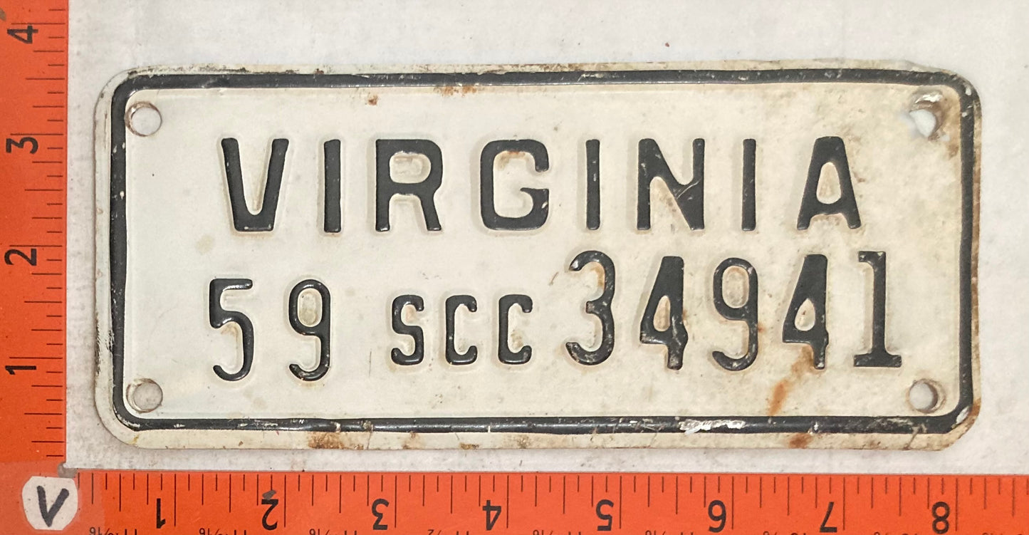 1959 Virginia #34941 State Commerce Commission Plate
