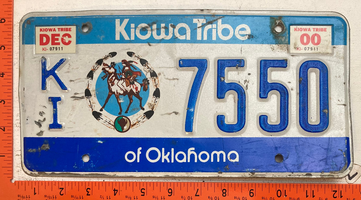 2000 Kiowa Tribe (Tribal Issue), Oklahoma #K/I 7550 Passenger License Plate