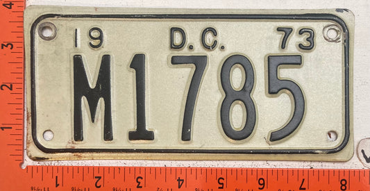 1973 Washington, DC #M1785 Motorcycle License Plate