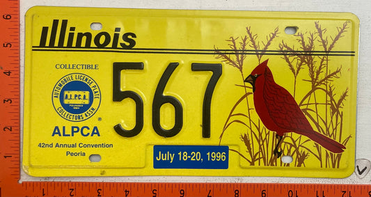 1996 ALPCA Convention, Peoria, Illinois #567 Souvenir License Plate