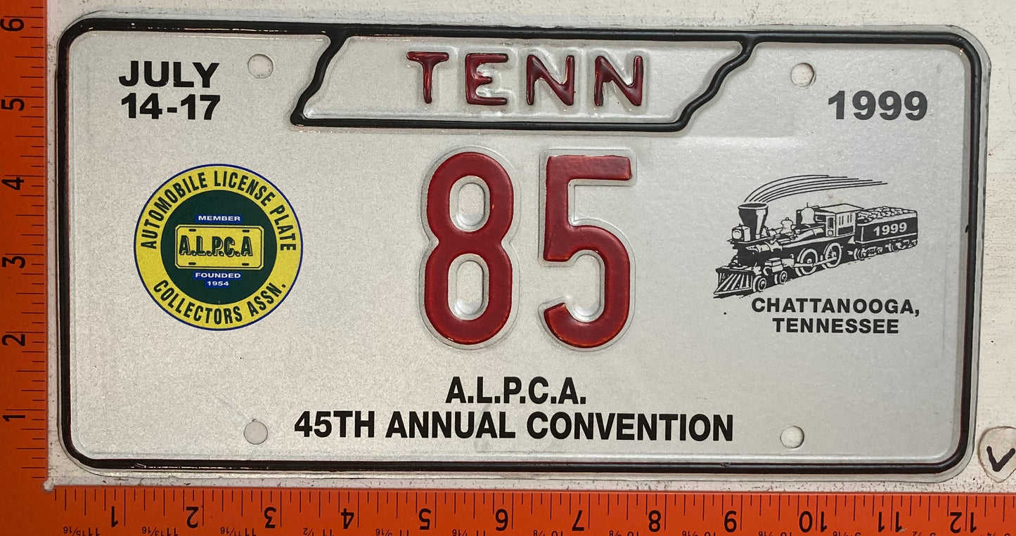 1999 ALPCA Convention, Chattanooga, Tennesse #85 Souvenir License Plate