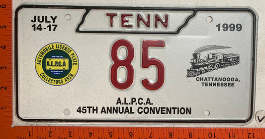 1999 ALPCA Convention, Chattanooga, Tennesse #85 Souvenir License Plate