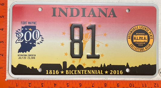 2016 ALPCA Convention, Fort Wayne, Indiana #81 Souvenir License Plate