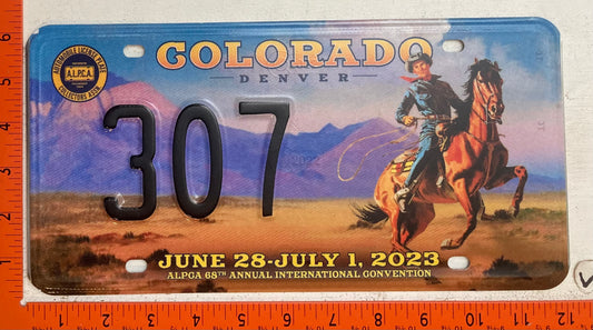 2023 ALPCA Convention, Denver, Colorado #307 Souvenir License Plate