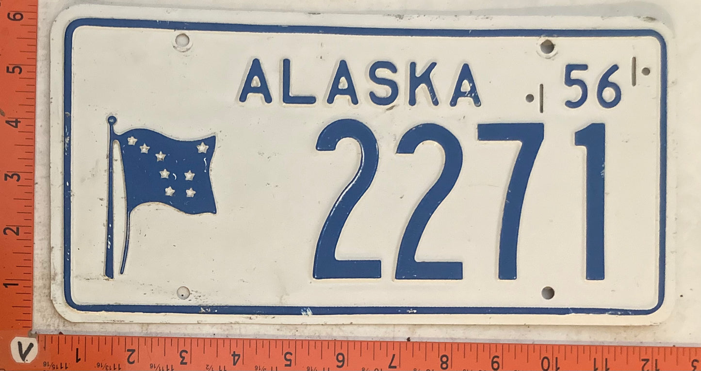1956 Alaska #2271 Passenger License Plate