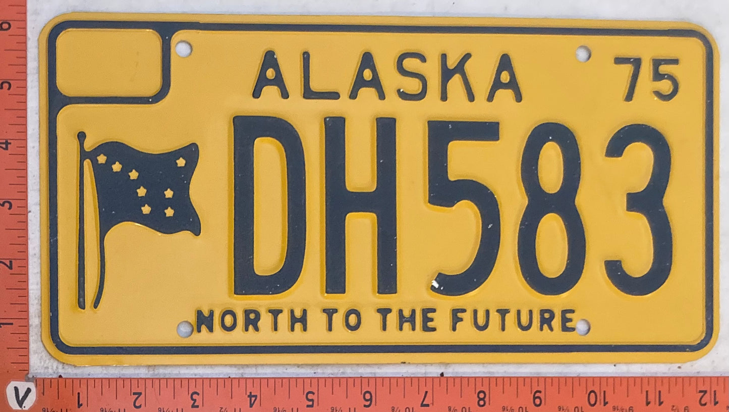 1975 Alaska #DH583 Passenger License Plate