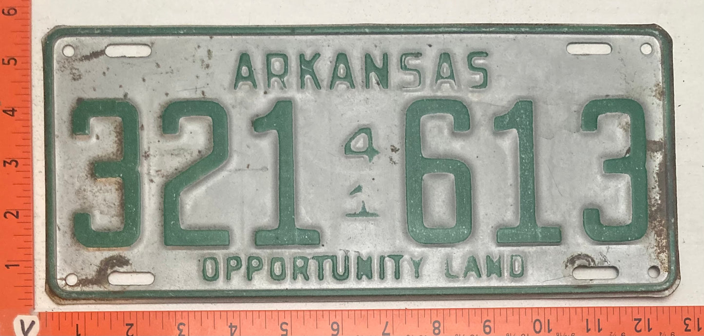 1941 Arkansas #321-613 Passenger License Plate