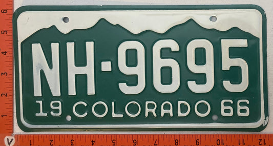 1966 Colorado #NH-9695 Passenger License Plate