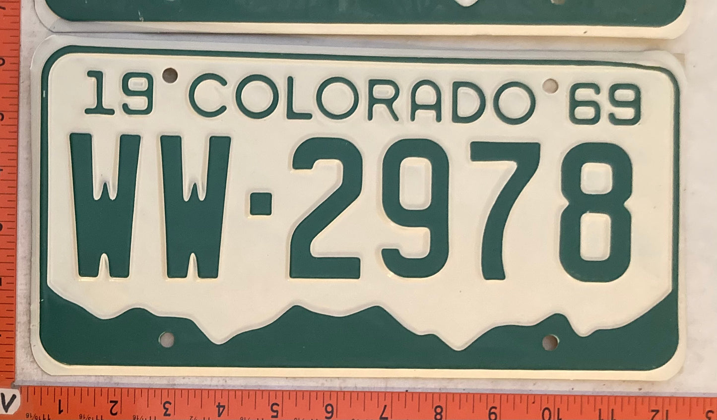1969 Colorado #WW-2978 Passenger License Plate (Pair)