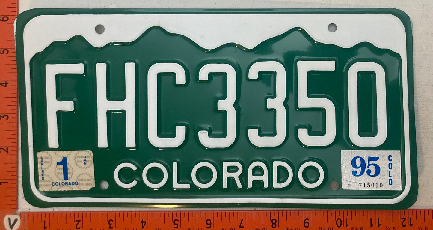 1995 Colorado #FHC3350 Passenger License Plate