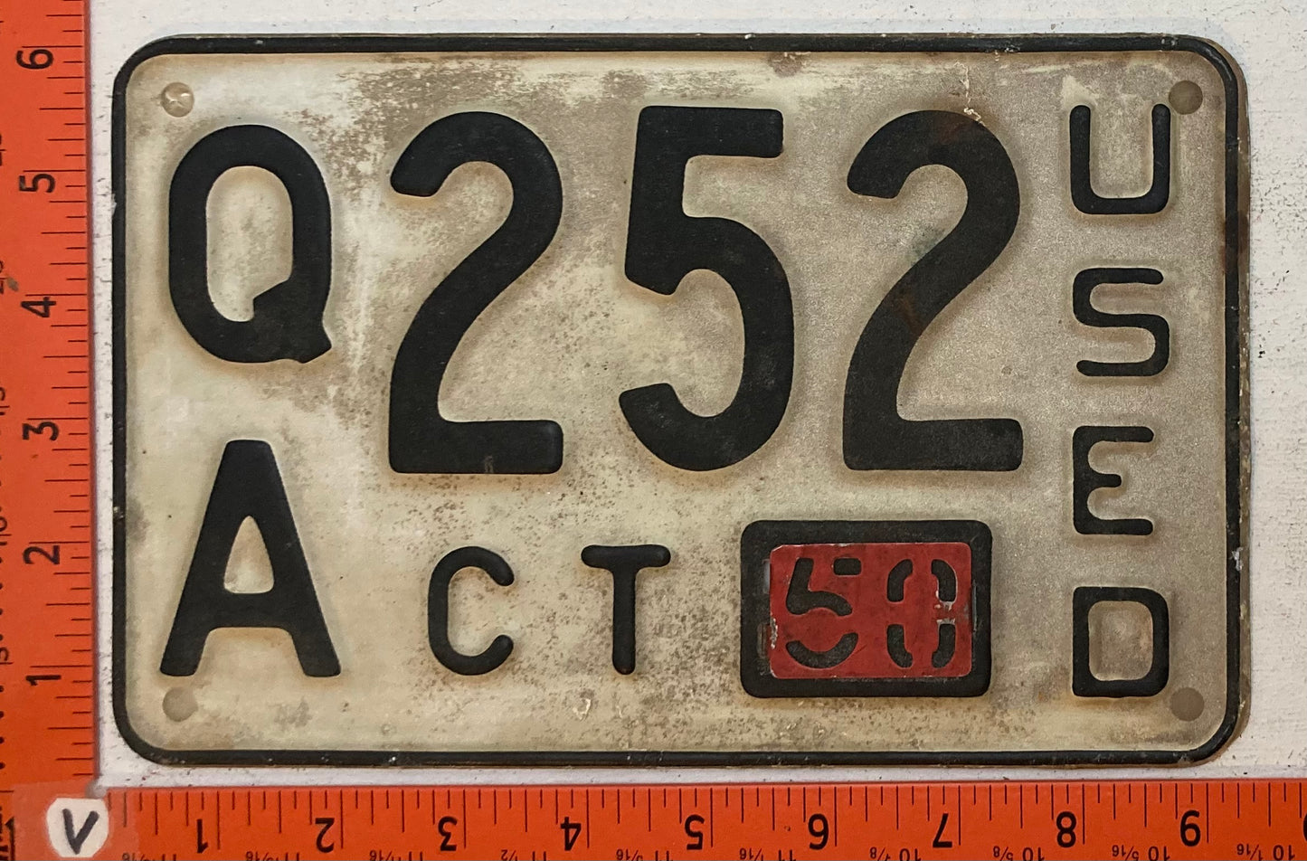 1950 Connecticut #Q/A 252 Used Car Dealer License Plate