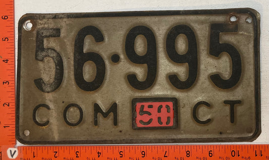1950 Connecticut #56-995 Commercial License Plate